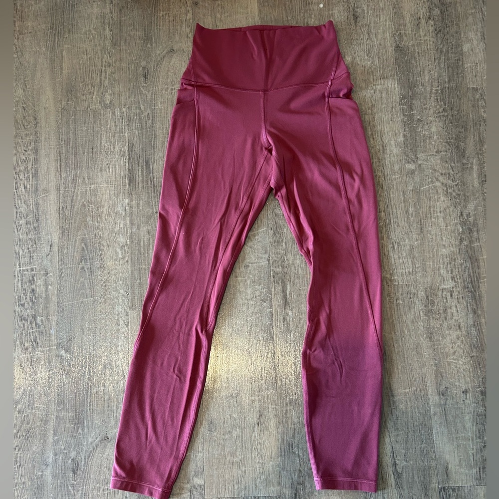 Lululemon Align High-Rise Pant with Pockets, 25”, size 4, Magenta Smoke